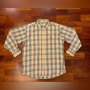 Burberry Beige and Black Checkered Shirt